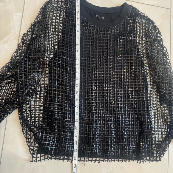 Pilcro Large Black Sequin Women's top over tank - Picture 6 of 6